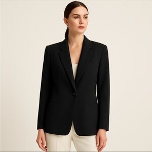 VTG Tahari for I Magnin Women’s Wool Blazer Size 12 Black M Career Office Siren